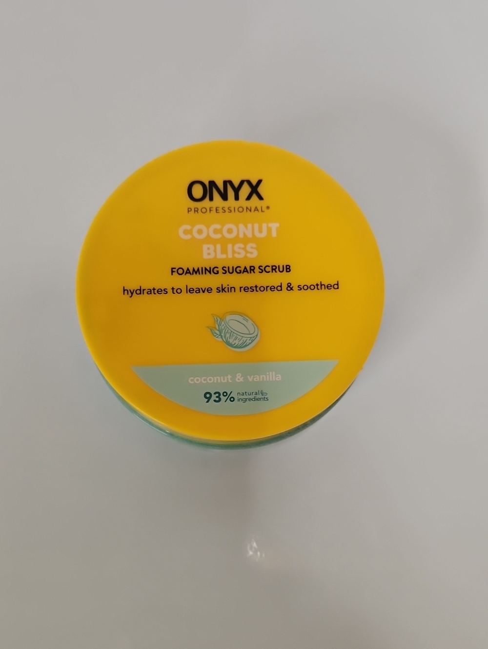 ONYX Professional Coconut Bliss Foaming Sugar Scrub - Yellow